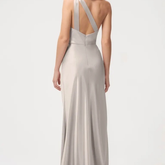 Satin One Shoulder Bridesmaids Dress by Jenny Yoo - Picture 2 of 6